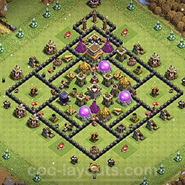 Base plan TH8 (design / layout) with Link, Anti Everything for Farming, #261