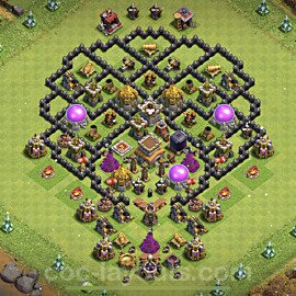Base plan TH8 (design / layout) with Link, Anti Everything for Farming, #263