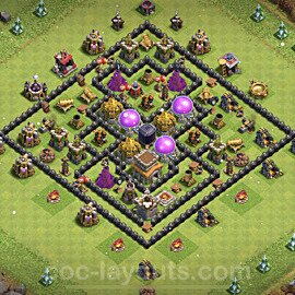 Base plan TH8 Max Levels with Link, Anti Everything for Farming 2023, #264