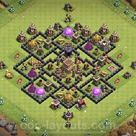 Base plan TH8 Max Levels with Link, Anti Everything for Farming 2021, #284