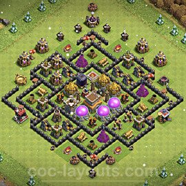 Base plan TH8 (design / layout) with Link, Anti Everything, Hybrid for Farming 2021, #288