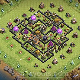 Base plan TH8 (design / layout) with Link, Anti Everything, Hybrid for Farming 2022, #291