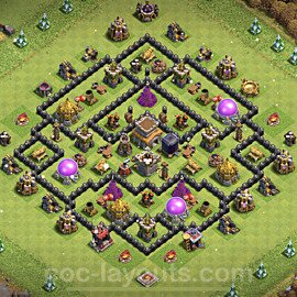 Base plan TH8 (design / layout) with Link, Hybrid for Farming, #293