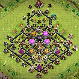 Diseño de aldea para farming - Copiar, Anti Todo Ayuntamiento 8 al Maximo - Full COC TH8 Perfecta Distribucion 2025 + Enlace - #308