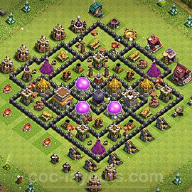 Diseño de aldea para farming Ayuntamiento 8 Copiar - COC TH8 Perfecta Distribucion 2025 + Enlace - #311