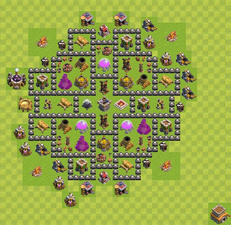Farming Base TH8 - plan / layout / design - Clash of Clans - (#1) .