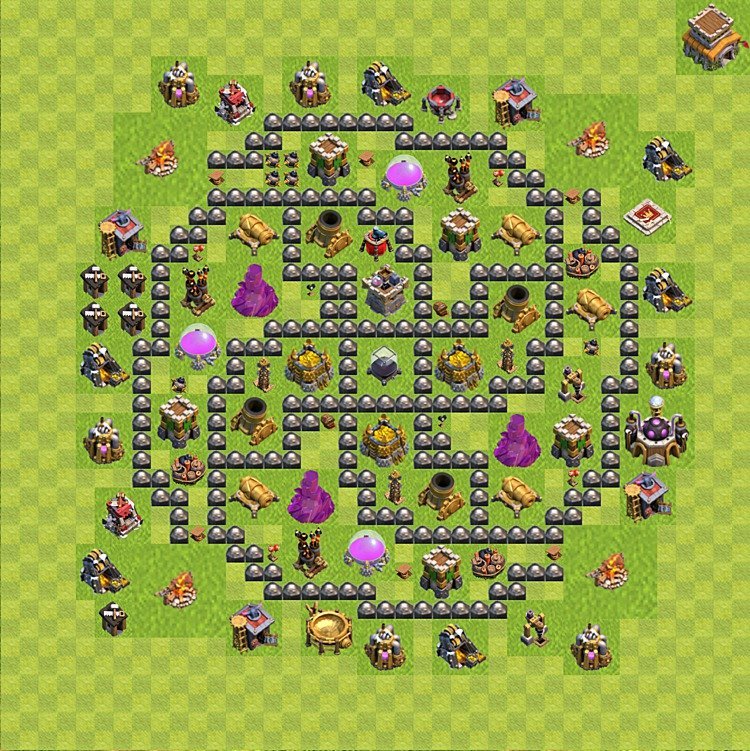 Farming Base TH8 - plan / layout / design - Clash of Clans - (#116) .