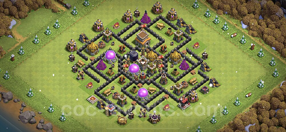 Base plan TH8 (design / layout) with Link for Farming 2020, #129