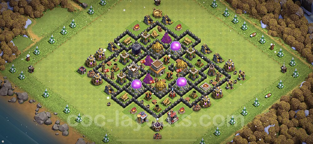 Base plan TH8 (design / layout) with Link for Farming, #131