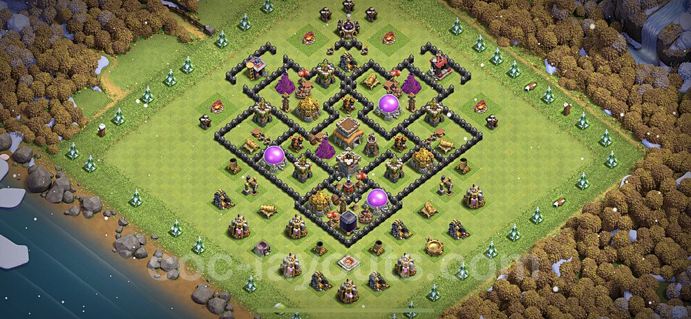 Base plan TH8 (design / layout) with Link for Farming 2023, #134