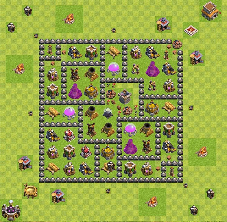 Farming Base TH8 - plan / layout / design - Clash of Clans - (#19) .