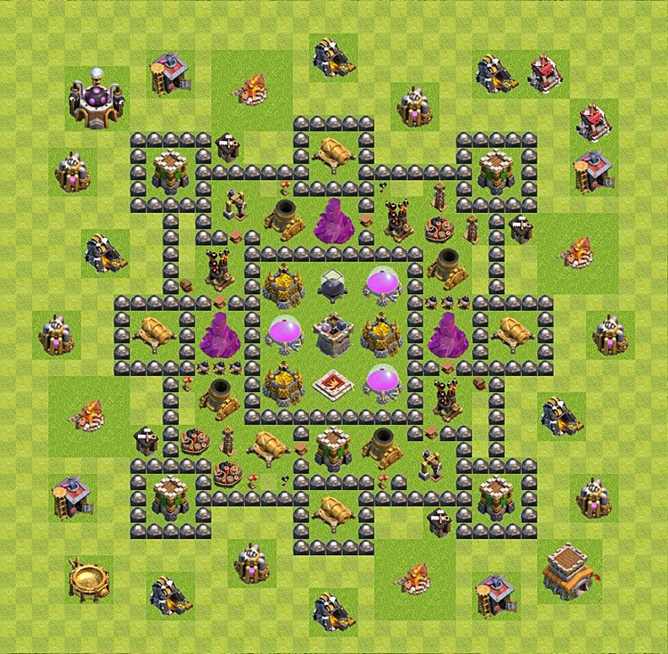 Farming Base TH8 - plan / layout / design - Clash of Clans - (#2) .