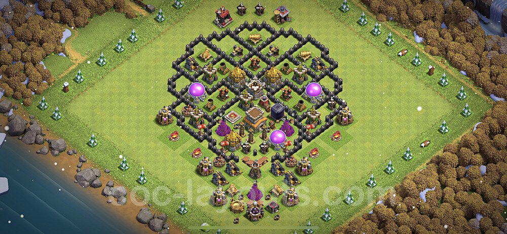 Base plan TH8 (design / layout) with Link, Anti Everything for Farming 2023, #263