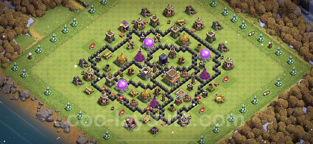 Base plan TH8 (design / layout) with Link, Anti Everything, Hybrid for Farming 2021, #281
