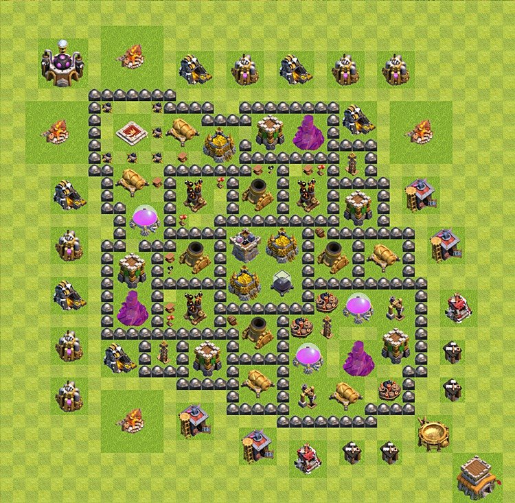 Farming Base TH8 - plan / layout / design - Clash of Clans - (#30) .