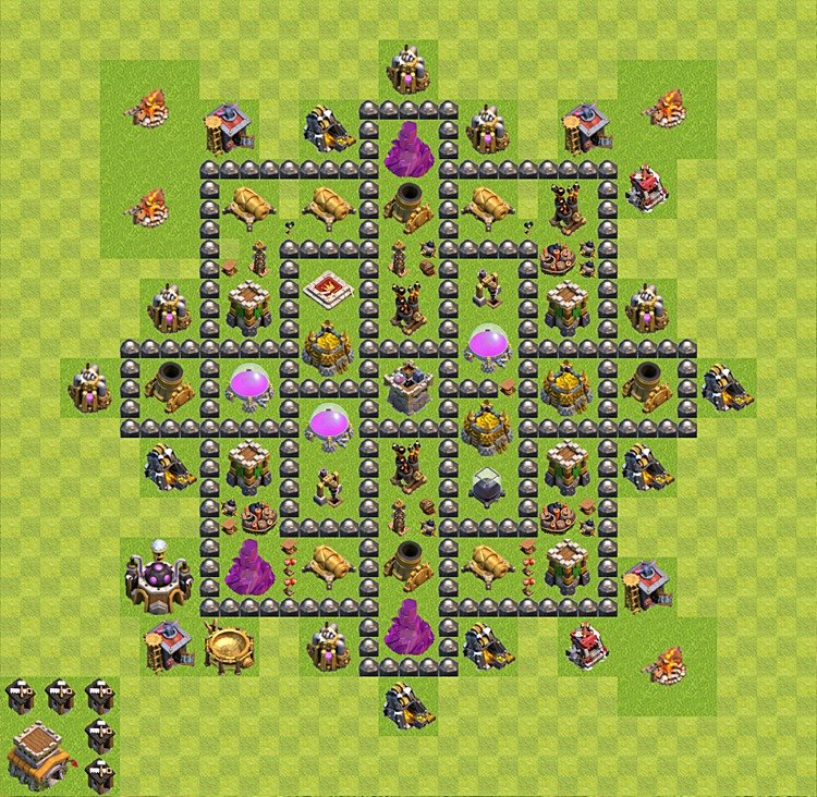 Farming Base TH8 - plan / layout / design - Clash of Clans - (#37) .