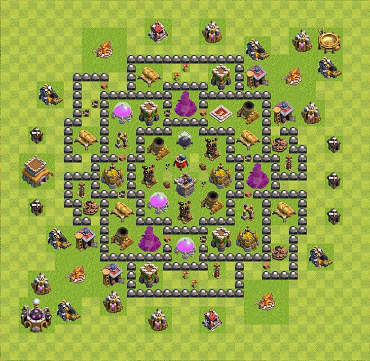 Base plan TH8 (design / layout) for Farming, #49