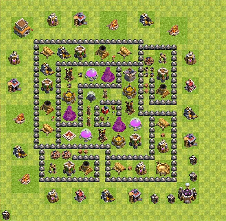 Farming Base TH8 - plan / layout / design - Clash of Clans - (#64) .