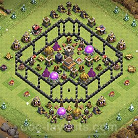 TH8 Funny Troll Base Plan with Link, Copy Town Hall 8 Art Design 2023, #2