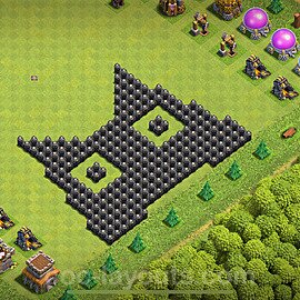 TH8 Funny Troll Base Plan with Link, Copy Town Hall 8 Art Design 2024, #39