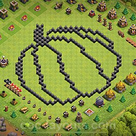 Municipio livello 8 Troll Funny Base + Link - Miglior Art Disposizione Villaggio COC 2024 TH8 - #46