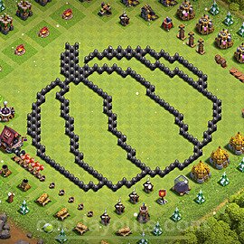 Municipio livello 8 Troll Funny Base + Link - Miglior Art Disposizione Villaggio COC 2024 TH8 - #46