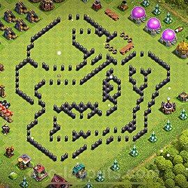 Municipio livello 8 Troll Funny Base + Link - Miglior Art Disposizione Villaggio COC 2025 TH8 - #53