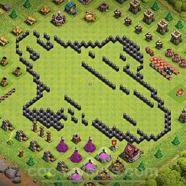 Troll Funny Diseño de aldea Ayuntamiento 8 Copiar - COC TH8 Perfecta Art Distribucion 2025 + Enlace - #54