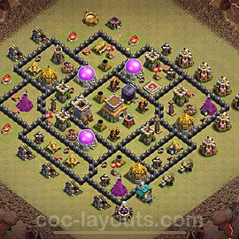 Municipio livello 8 Base di Guerra + Link, Anti tutto - Miglior Disposizione Villaggio COC 2024 TH8 - #100