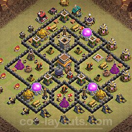 TH8 War Base Plan with Link, Copy Town Hall 8 CWL Design 2024, #116