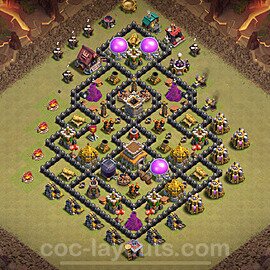 Die Maximal Clan War Base RH8 + Link, Anti Alles 2025 - COC Rathaus Level 8 Kriegsbase (CK / CW) - #137