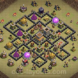 Die Anti 2 Sterne Clan War Base RH8 + Link 2023 - COC Rathaus Level 8 Kriegsbase (CK / CW) - #15