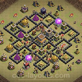 TH8 Anti 2 Stars CWL War Base Plan with Link, Copy Town Hall 8 Design 2023, #15