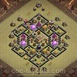 TH8 Max Levels CWL War Base Plan with Link, Anti Everything, Copy Town Hall 8 Design 2023, #26