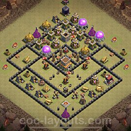 TH8 Max Levels CWL War Base Plan with Link, Anti Everything, Copy Town Hall 8 Design 2021, #39