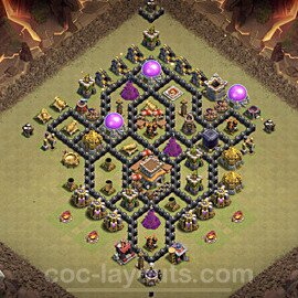 Die Clan War Base RH8 + Link 2023 - COC Rathaus Level 8 Kriegsbase (CK / CW) - #47