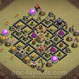 Die Anti 3 Sterne Clan War Base RH8 + Link 2022 - COC Rathaus Level 8 Kriegsbase (CK / CW) - #55