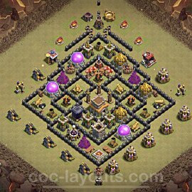 Die Anti 3 Sterne Clan War Base RH8 + Link, Anti Alles 2022 - COC Rathaus Level 8 Kriegsbase (CK / CW) - #57