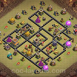Die Clan War Base RH8 + Link 2023 - COC Rathaus Level 8 Kriegsbase (CK / CW) - #64