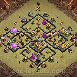 Die Clan War Base RH8 + Link, Anti Alles 2024 - COC Rathaus Level 8 Kriegsbase (CK / CW) - #71