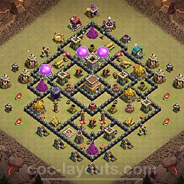 TH8 Max Levels CWL War Base Plan with Link, Anti Everything, Copy Town Hall 8 Design 2024, #85