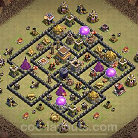 Die Clan War Base RH8 + Link, Anti Alles, Hybrid 2023 - COC Rathaus Level 8 Kriegsbase (CK / CW) - #9