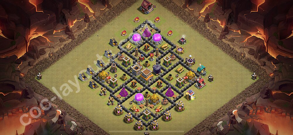 Ustawienie baza wojskowa TH8 z linkiem, Anty Wszystko - Ratusz poziom 8 - COC 2026 - #134