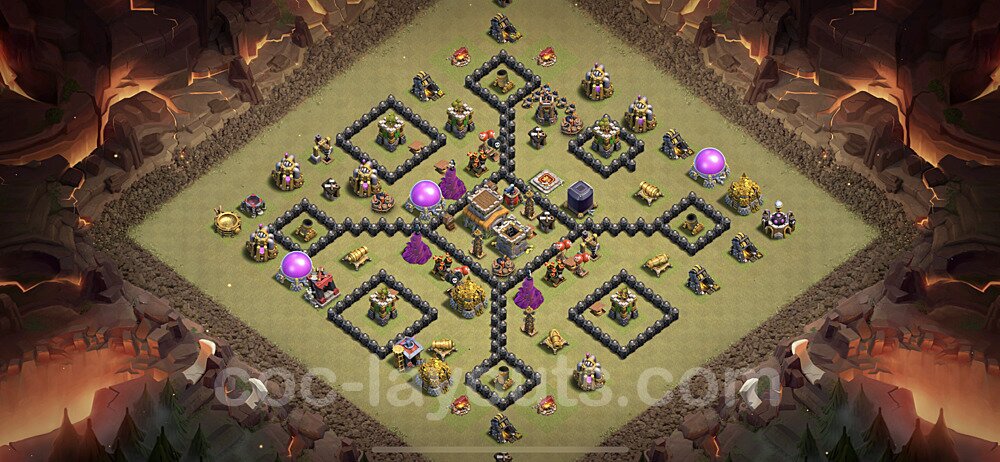 TH8 War Base Plan with Link, Copy Town Hall 8 Design 2020, #5