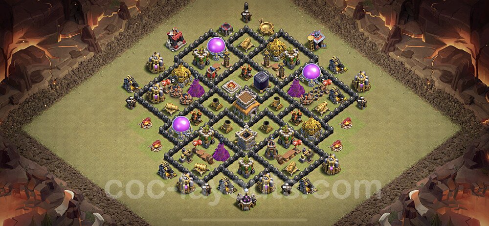 TH8 Max Levels CWL War Base Plan with Link, Anti Everything, Hybrid, Copy Town Hall 8 Design 2023, #8