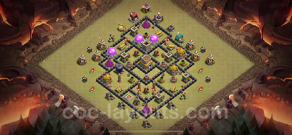 Die Maximal Clan War Base RH8 + Link, Anti Alles 2024 - COC Rathaus Level 8 Kriegsbase (CK / CW) - #85