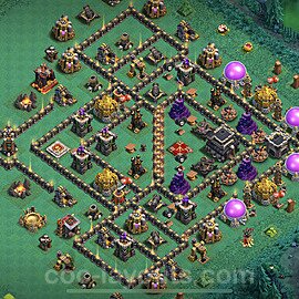 Anti Everything TH9 Base Plan with Link, Copy Town Hall 9 Design 2023, #166