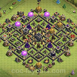 Anti Everything TH9 Base Plan with Link, Copy Town Hall 9 Design, #177