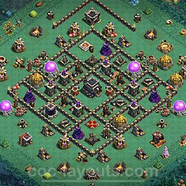 Anti Everything TH9 Base Plan with Link, Copy Town Hall 9 Design 2023, #187