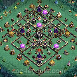 Full Upgrade TH9 Base Plan with Link, Anti 3 Stars, Anti Everything, Copy Town Hall 9 Max Levels Design 2023, #189